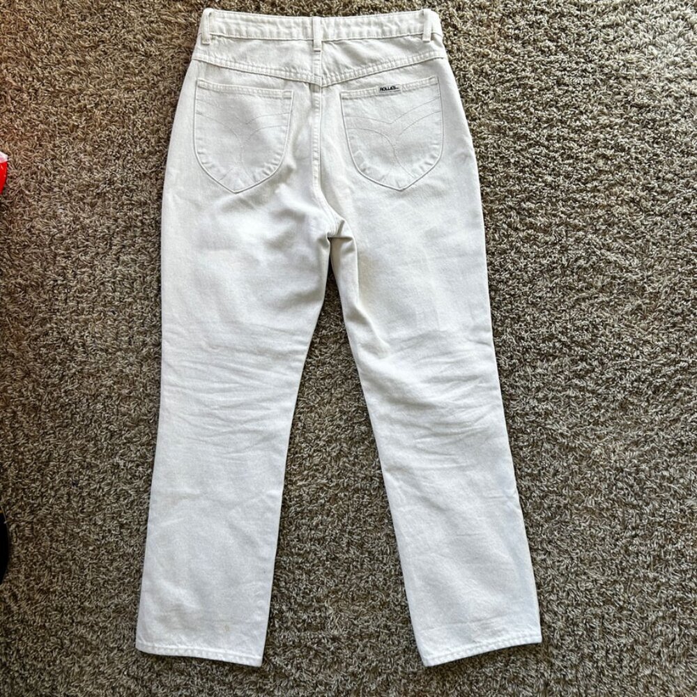 ROLLA'S Original High Rise Straight Jeans in Off White Size 29 Great condition - Picture 7 of 12